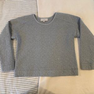 Grey quilted LOFT sweatshirt